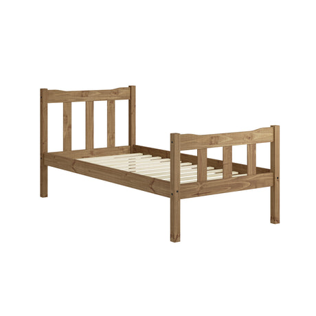 Reid Pine Effect Wooden Bed Frame - FurniComp