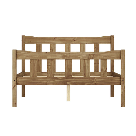 Reid Pine Effect Wooden Bed Frame - FurniComp