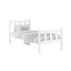 Reid White Wooden Bed Frame - FurniComp