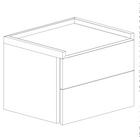 Renato 2 Drawer Bedside Table - Bronze & Mercure Oak - FurniComp