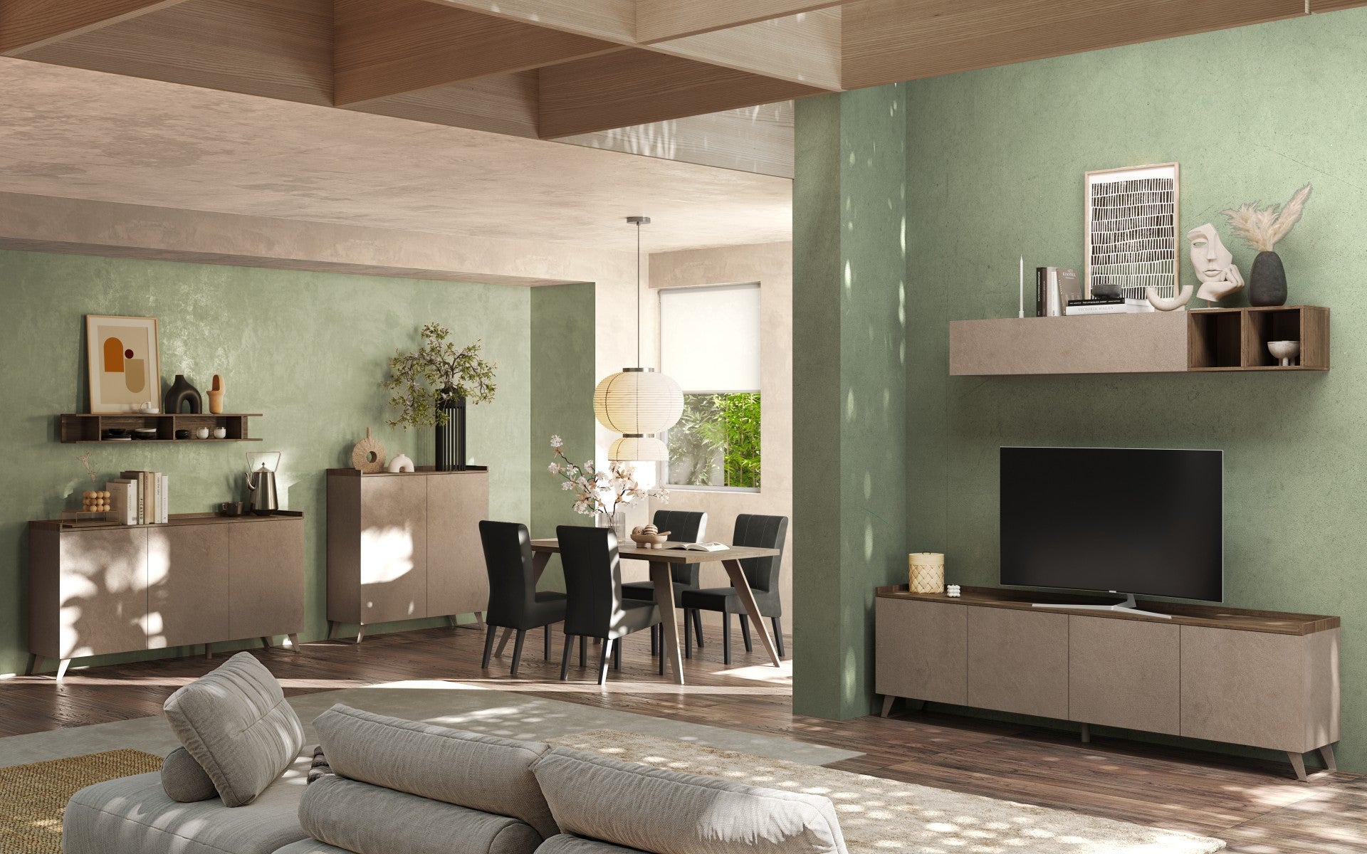 Renato 3 Door Bronze and Mercure Sideboard - FurniComp