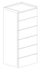 Renato 6 Drawer 50cm Tall Chest of Drawers - Bronze & Mercure Oak - FurniComp