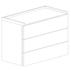 Renato 3 Drawer 110cm Chest of Drawers - Bronze & Mercure Oak - FurniComp