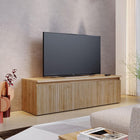 Combo 138cm 1 Drawer Ridged TV Unit - Cadiz Oak - FurniComp