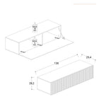 Combo 138cm Floating Wall Hung Ridged TV Unit - Cadiz Oak - FurniComp