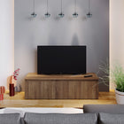 Combo 138cm 1 Drawer Ridged TV Unit - Mercure Oak - FurniComp