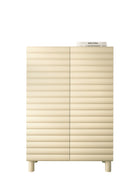 Riley 100cm 2 Door Tall Sideboard/Highboard- Cream - FurniComp