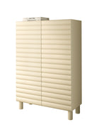 Riley 100cm 2 Door Tall Sideboard/Highboard- Cream - FurniComp