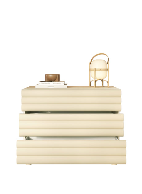 Riley 100cm 3 Drawer Chest of Drawer- Cream - FurniComp