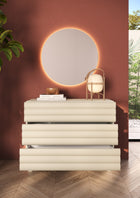 Riley 100cm 3 Drawer Chest of Drawer- Cream - FurniComp