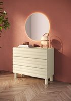 Riley 100cm 3 Drawer Chest of Drawer- Cream - FurniComp