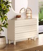 Riley 100cm 3 Drawer Chest of Drawer- Cream - FurniComp