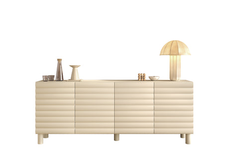 Riley 200cm 4 Door Large Sideboard- Cream - FurniComp