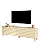 Riley 200cm 4 Door Large TV Unit- Cream - FurniComp