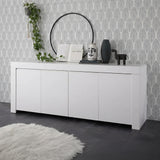 Roma Matt White 4 Door Sideboard - FurniComp