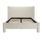 Rosa White Boucle Fabric Bed Frame - FurniComp