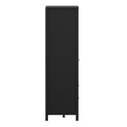 Rowan 100cm 2 Door 2 Drawer Mirrored Wardrobe-Black - FurniComp