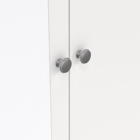 Rowan 100cm 2 Door 2 Drawer Mirrored Wardrobe-White - FurniComp
