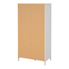 Rowan 100cm 2 Door 2 Drawer Mirrored Wardrobe-White - FurniComp