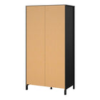 Rowan 100cm 2 Door Wardrobe-Black - FurniComp