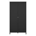 Rowan 100cm 2 Door Wardrobe-Black - FurniComp