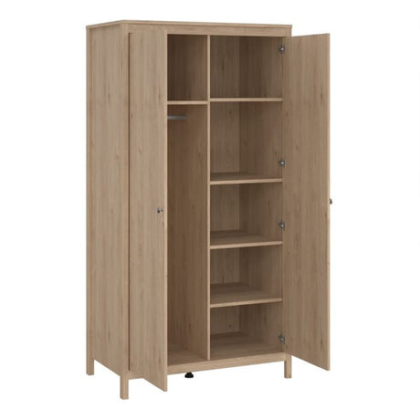 Rowan 100cm 2 Door Wardrobe-Jackson Hickory Oak - FurniComp
