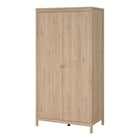Rowan 100cm 2 Door Wardrobe-Jackson Hickory Oak - FurniComp
