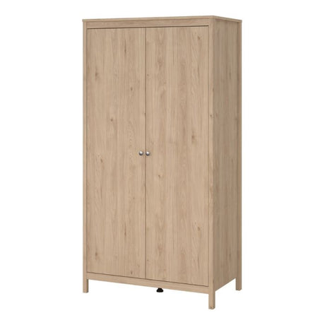 Rowan 100cm 2 Door Wardrobe-Jackson Hickory Oak - FurniComp