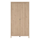 Rowan 100cm 2 Door Wardrobe-Jackson Hickory Oak - FurniComp