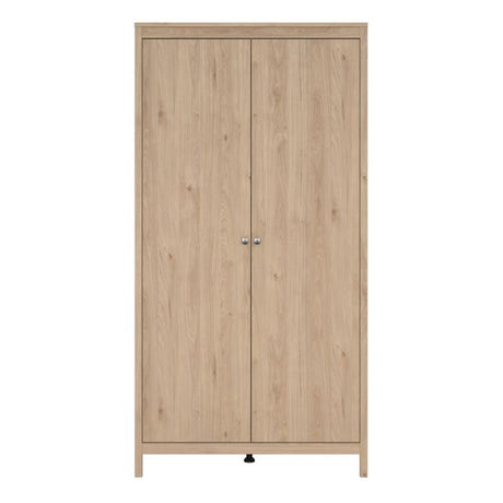 Rowan 100cm 2 Door Wardrobe-Jackson Hickory Oak - FurniComp