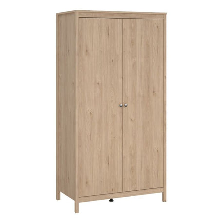 Rowan 100cm 2 Door Wardrobe-Jackson Hickory Oak - FurniComp