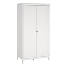 Rowan 100cm 2 Door Wardrobe-White - FurniComp