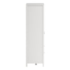 Rowan 150cm 3 Door 2 Drawer Mirrored Wardrobe-White - FurniComp