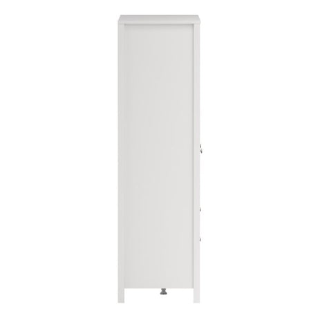 Rowan 150cm 3 Door 2 Drawer Mirrored Wardrobe-White - FurniComp