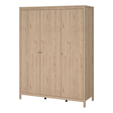Rowan 150cm 3 Door Wardrobe-Jackson Hickory Oak - FurniComp
