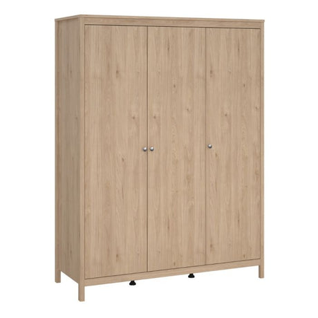 Rowan 150cm 3 Door Wardrobe-Jackson Hickory Oak - FurniComp