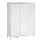Rowan 150cm 3 Door Wardrobe-White - FurniComp