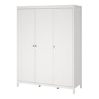 Rowan 150cm 3 Door Wardrobe-White - FurniComp