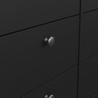 Rowan 160cm Wide 8 Drawer Chest of Drawer-Black - FurniComp