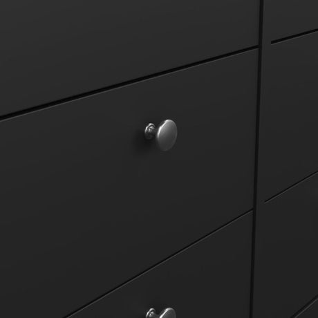 Rowan 160cm Wide 8 Drawer Chest of Drawer-Black - FurniComp
