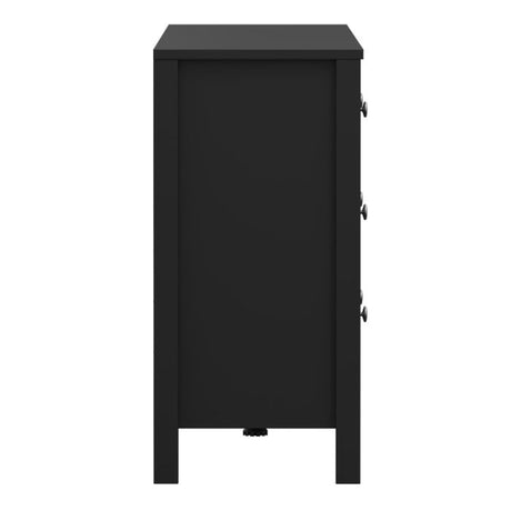 Rowan 160cm Wide 8 Drawer Chest of Drawer-Black - FurniComp