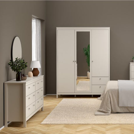 Rowan 160cm Wide 8 Drawer Chest of Drawer-Cashmere - FurniComp