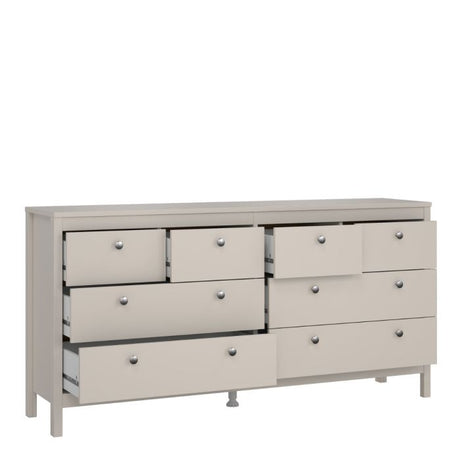 Rowan 160cm Wide 8 Drawer Chest of Drawer-Cashmere - FurniComp