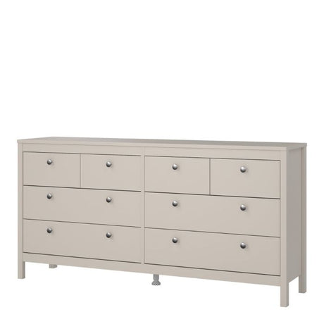 Rowan 160cm Wide 8 Drawer Chest of Drawer-Cashmere - FurniComp