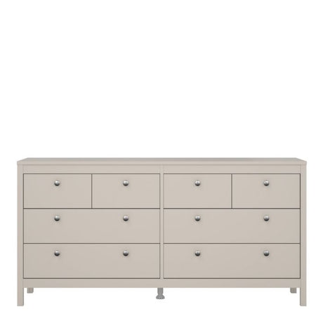 Rowan 160cm Wide 8 Drawer Chest of Drawer-Cashmere - FurniComp