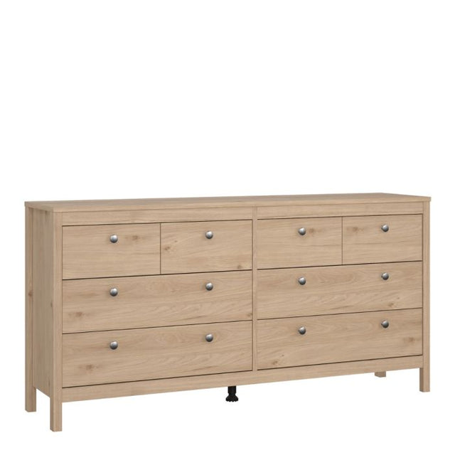Rowan 160cm Wide 8 Drawer Chest of Drawer-Jackson Hickory Oak - FurniComp