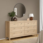 Rowan 160cm Wide 8 Drawer Chest of Drawer-Jackson Hickory Oak - FurniComp