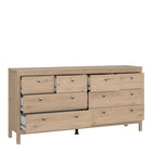 Rowan 160cm Wide 8 Drawer Chest of Drawer-Jackson Hickory Oak - FurniComp