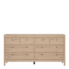 Rowan 160cm Wide 8 Drawer Chest of Drawer-Jackson Hickory Oak - FurniComp