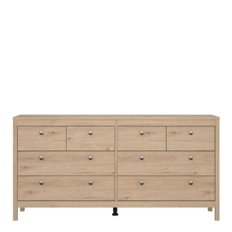 Rowan 160cm Wide 8 Drawer Chest of Drawer-Jackson Hickory Oak - FurniComp